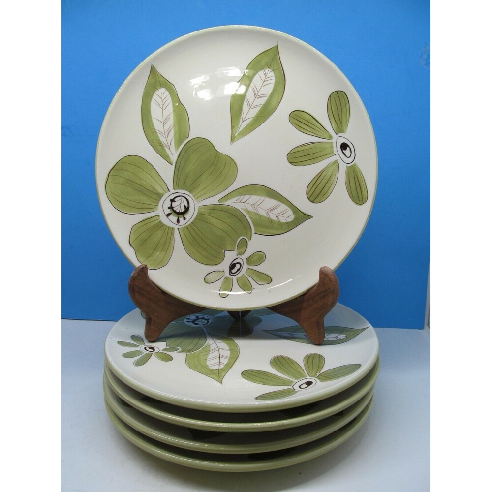 Laurie Gates Soho 9 3/4" Dinner Luncheon Plates Bundle of 5